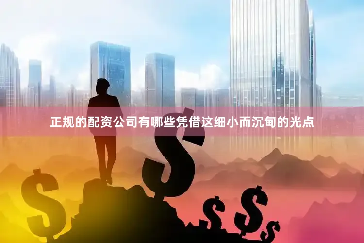 正规的配资公司有哪些凭借这细小而沉甸的光点